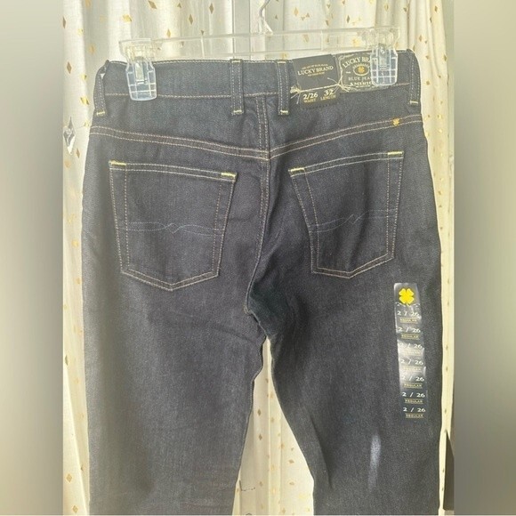 Lucky Brand NWT Easy Rider Mid Rise Relaxed Fit Dark Wash Bootleg Jeans 2/ 26 - Picture 5 of 6